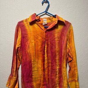 Sunset Orange and Red Men Shirt